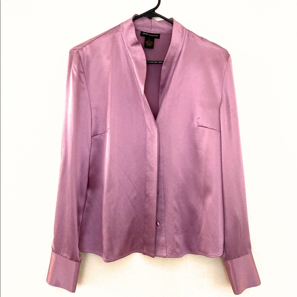 Grace Dane Lewis Silk Top Long Sleeves Lacander 6
